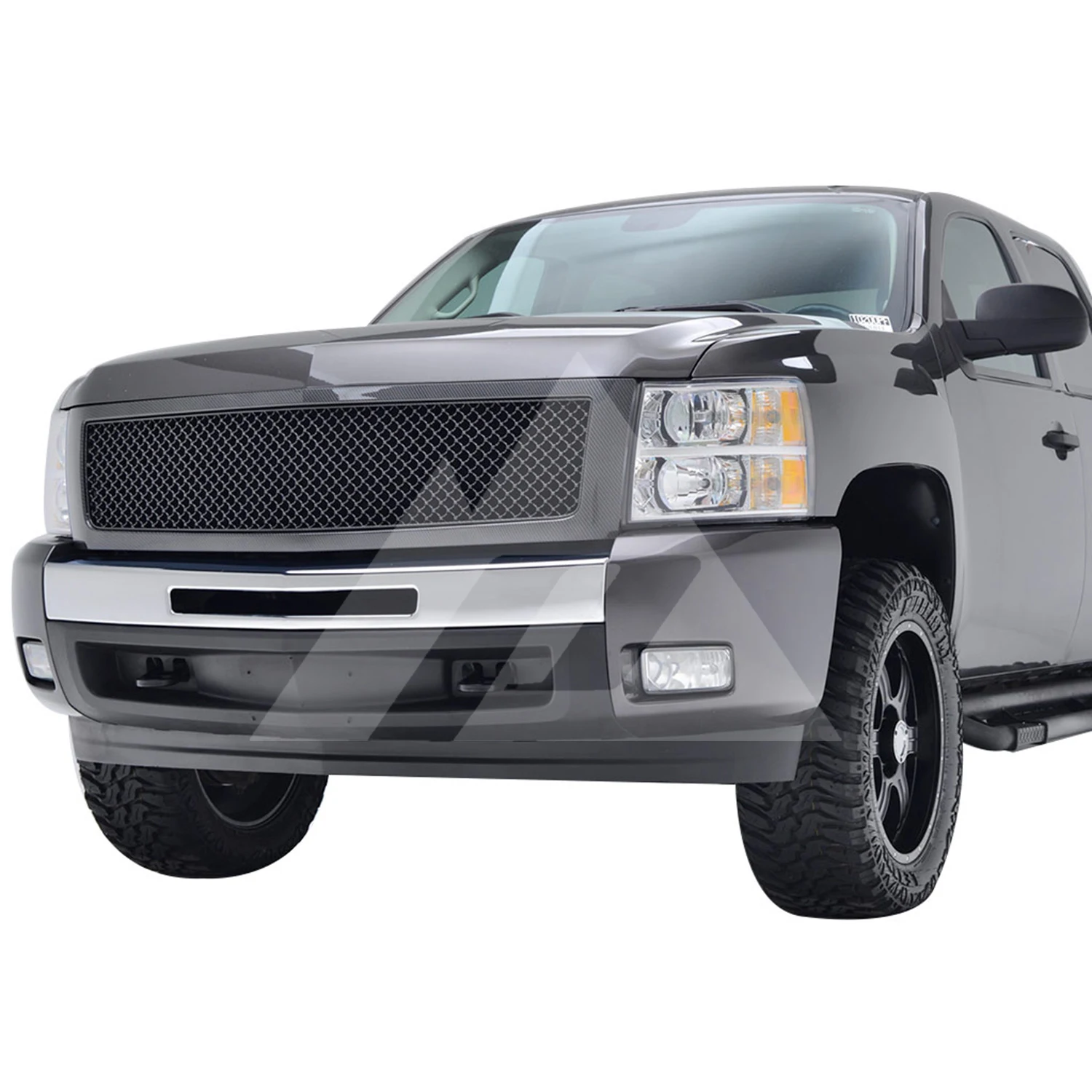 Для 2007 2008 2009 2010 2011 2012 2013 Chevrolet Silverado 1500 ABS сетка из углеродного волокна упакованная решетка