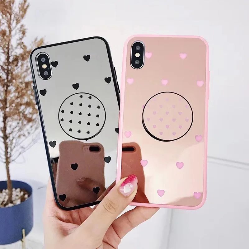 Kerzzil Luxury Mirror Flash Fashion Holder Stand Case For iPhone 7 6 6S Plus 8 X XS MAX Soft TPU Cover XR Capa |
