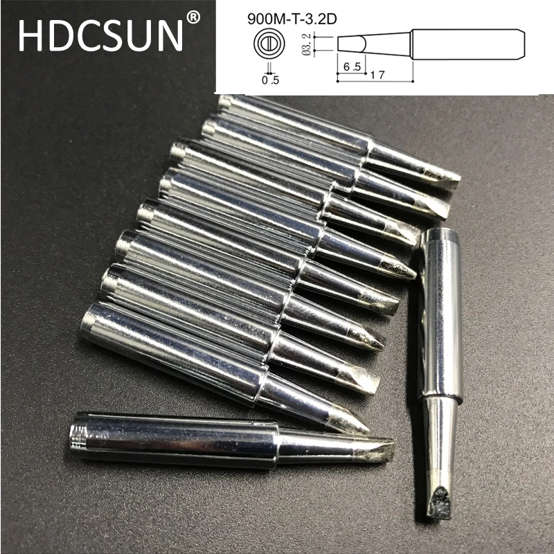 Наконечник паяльника HDCSUN 900M T 3.2D для Saike aoyue yihua cxg 936D 936 852d + 909D ремонт