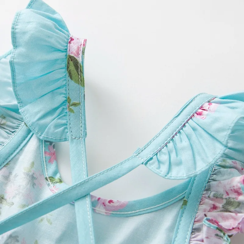 Baby Girls Dress 2018 Summer Beach Style Floral Print Party Backless Dresses For Vintage Toddler Girl Clothes | Детская одежда и