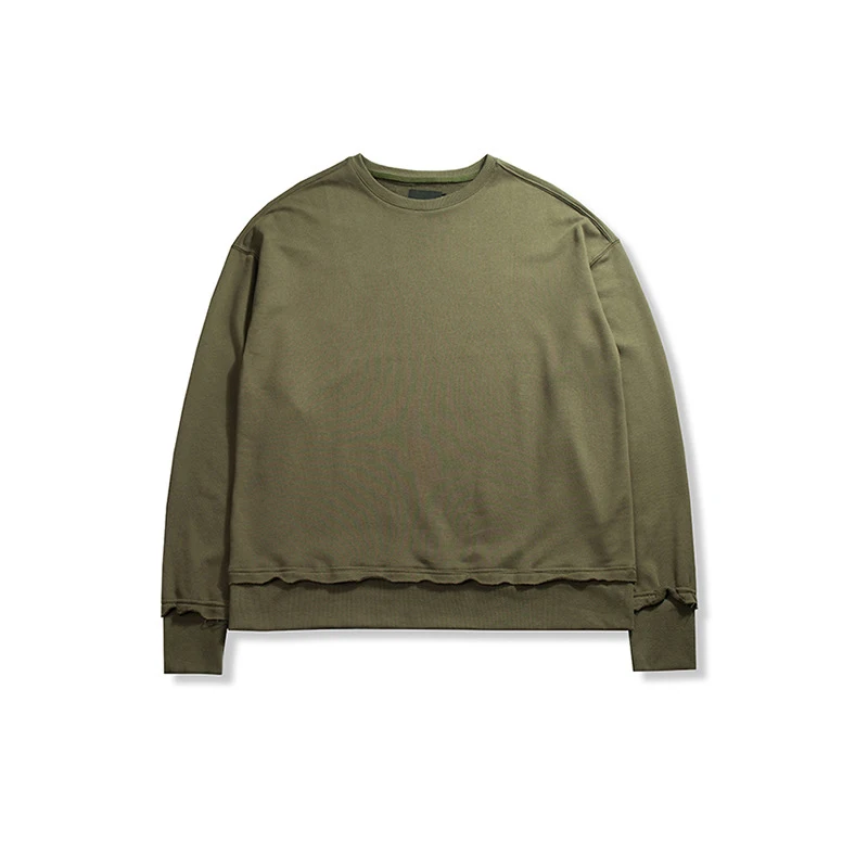 

Men Autumn New kanye west Hip Hop style Streetwear ArmyGreen & Gray & Black Sweatshirts Oversized solid Casual Hooides pullover