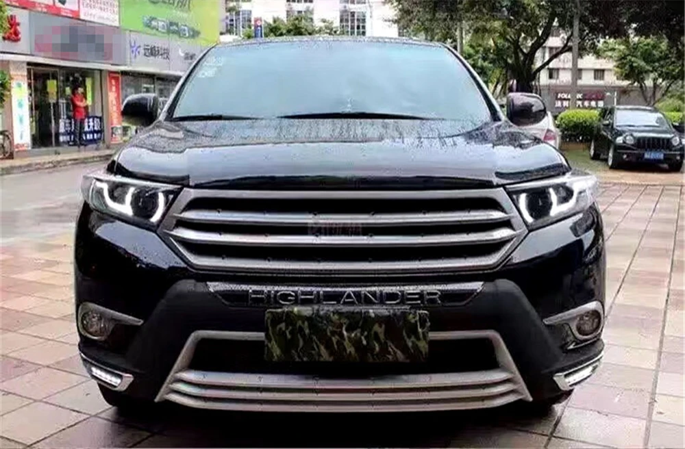 Автомобильный Стайлинг Головной фонарь для Toyota Highlander светодиодный фары 2012 2014 DRL H7