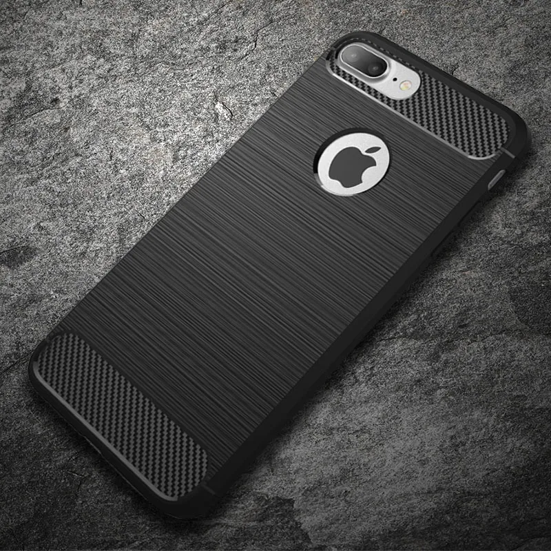Case For iphone 6s 7 Plus 5S SE X Cases Carbon Fiber Soft TPU Cover Fitted Conque | Мобильные телефоны и аксессуары