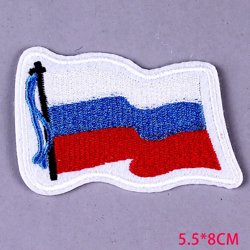 Pulaqi Военная нашивка в полоску флаг заплатка для одежды вышитые железные нашивки для одежды патч Броде на одежде аппликация - Цвет: 5P-PE1024CT