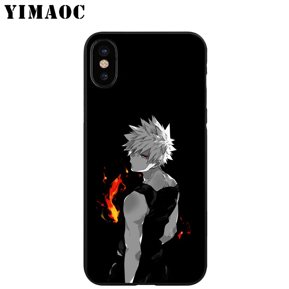 YIMAOC Bakugou катсуки Мягкий ТПУ Черный силиконовый чехол для iPhone X или 10 8 7 6S Plus 5 5S SE Xr Xs