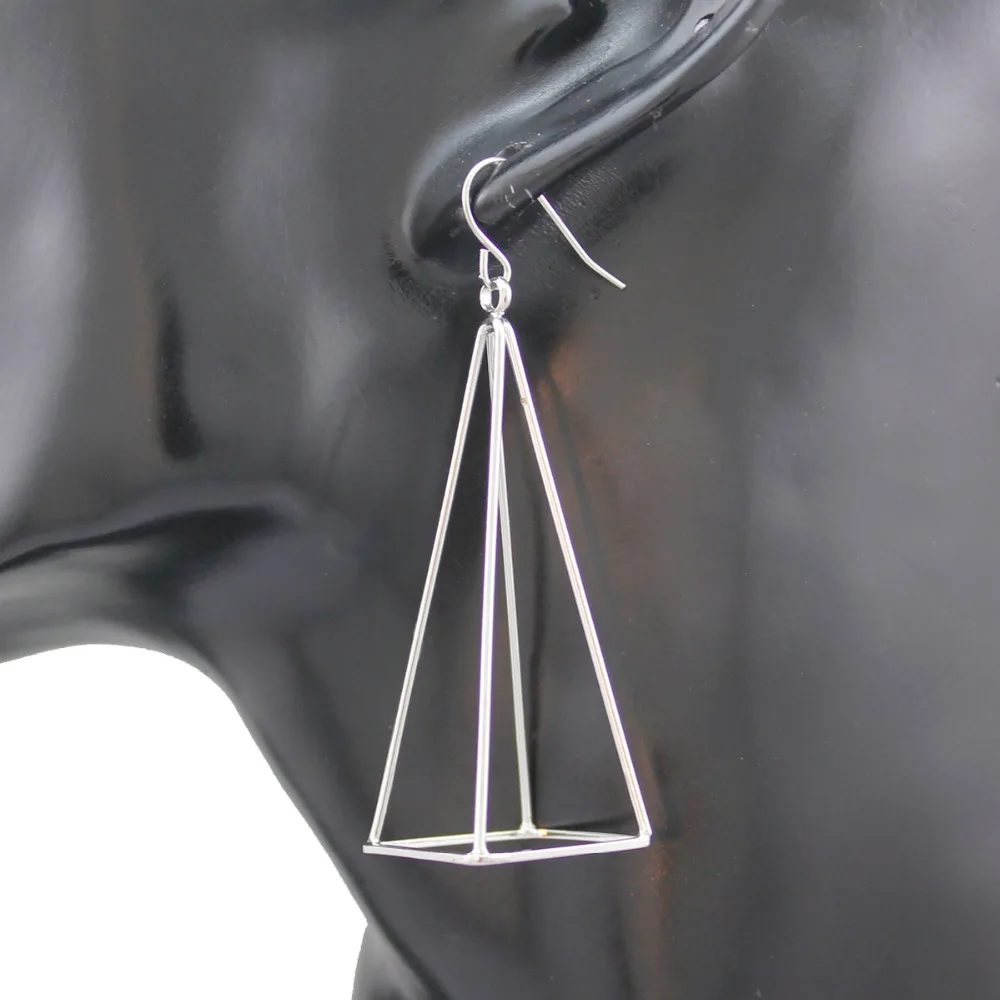 Черные серьги подвески в стиле стимпанк с золотистым/серебристым покрытием 3D