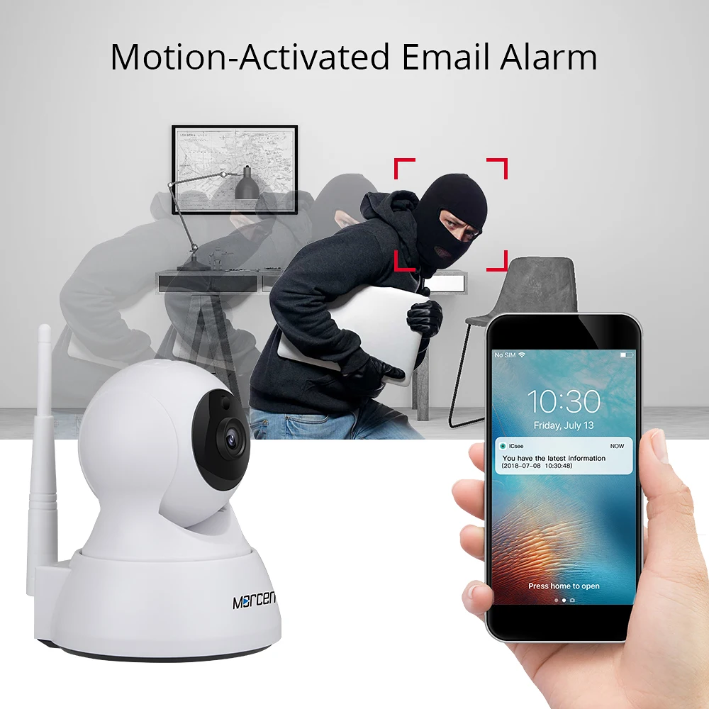 Morcembr P2P 1.0MP IP Camera Wireless Mini Video Wifi 720P Security Surveillance CCTV Cameras Android iPhone OS Access | Безопасность и