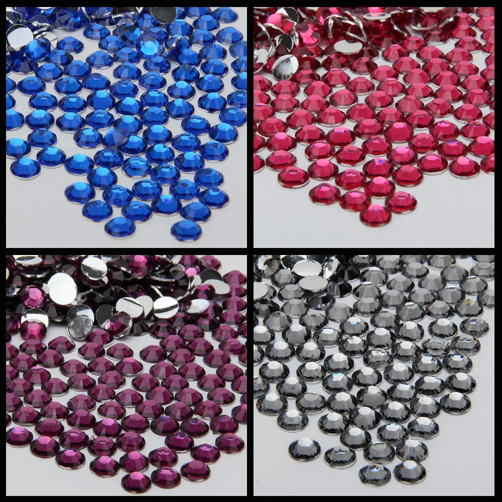 1000 шт 2 мм FlatBack Стразы из смолы Сделай Сам дизайн ногтей Мобильный телефон SS6