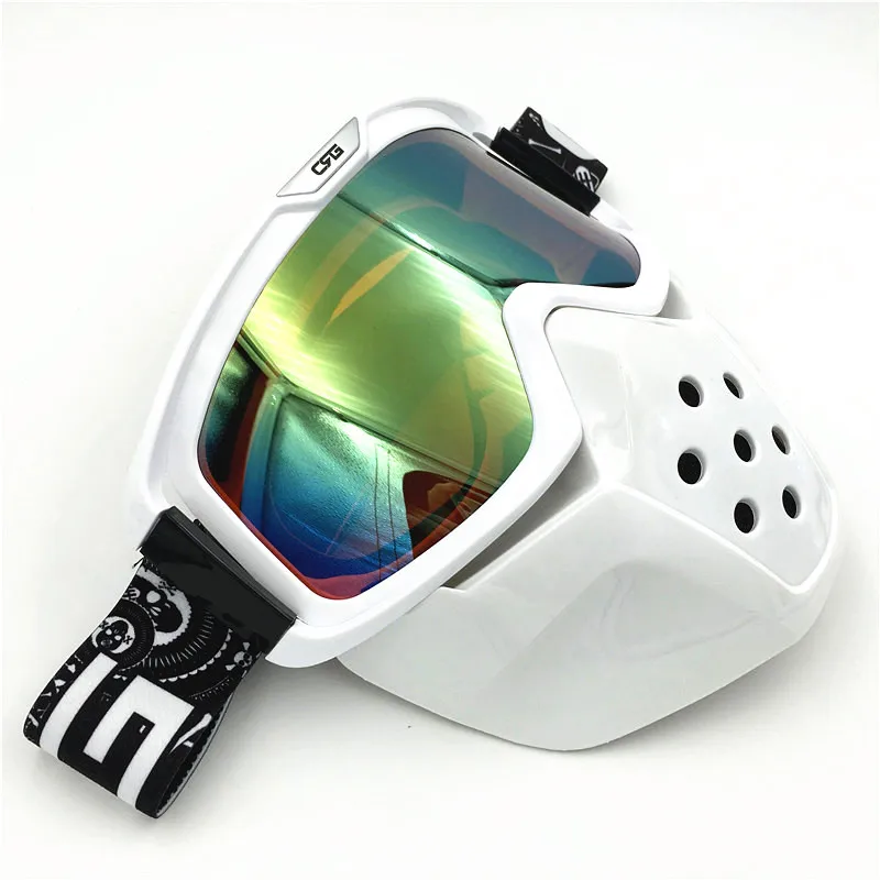 Маска для лыжного мотоцикла полузащитные шлемы с открытым лицом съемные очки