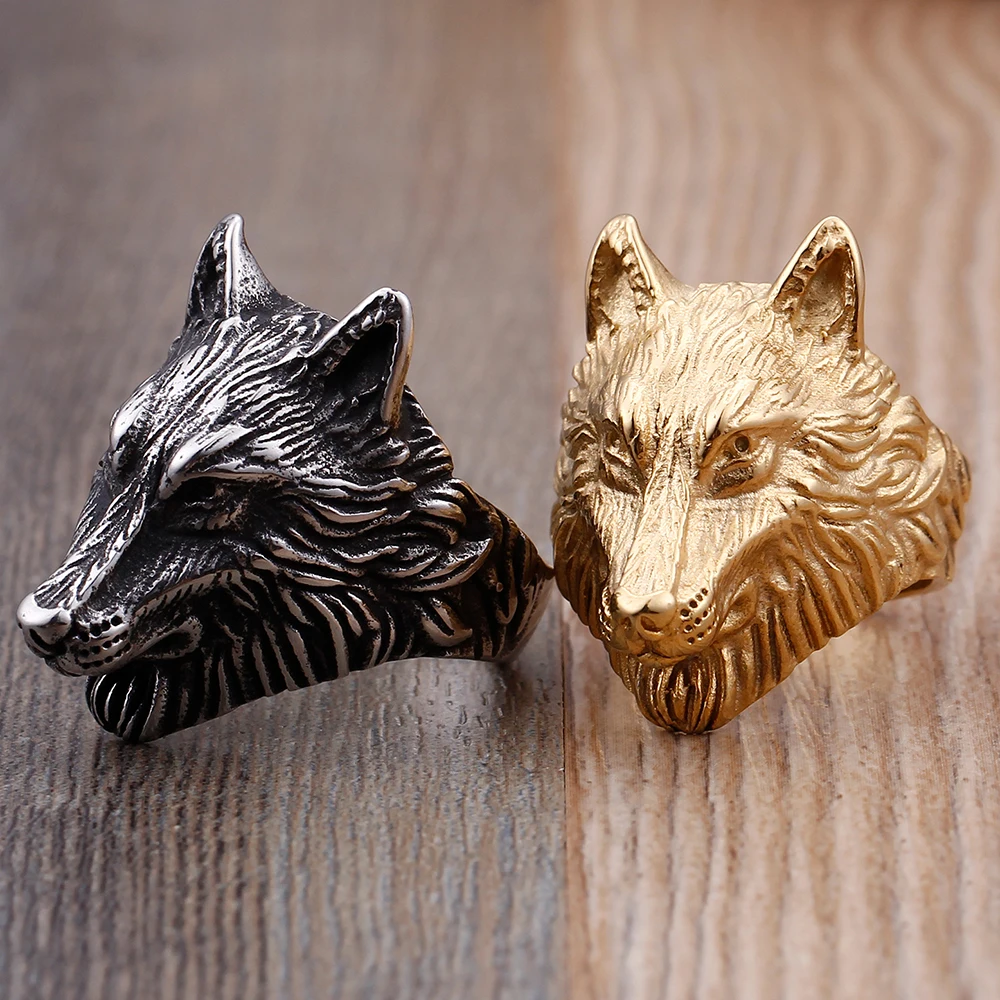 Мужские хипстерские кольца Goth Rocker metaler золотистое кольцо из нержавеющей стали с