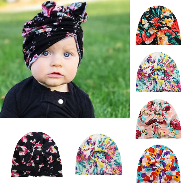 Детская шапка с узлом бабочкой в стиле бохо для фотосъемки Осень зима|Шапки и