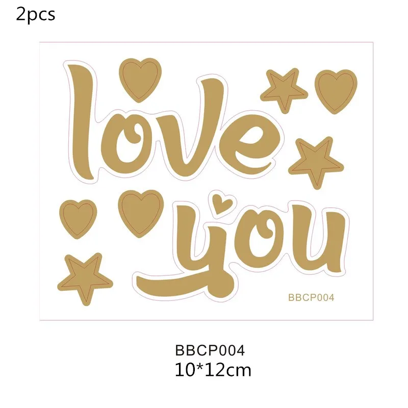 2pcs love you DIY Свадебные украшения для дня рождения 10 г блестящая пудра для светящиеся воздушные шары Bobo перо прозрачный ПВХ воздушные шары вечерние украшения - Цвет: 2pcs love you