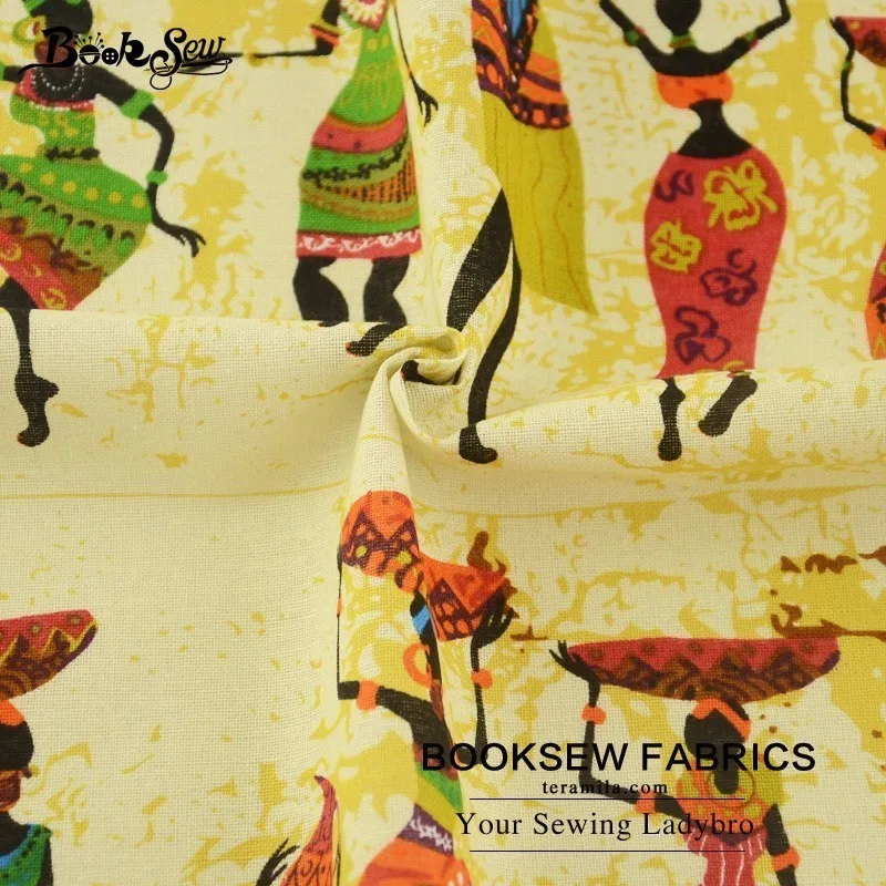 Booksew натуральный хлопок лен Ткань Африка Стиль Вышивание Материал ткани Tecido для