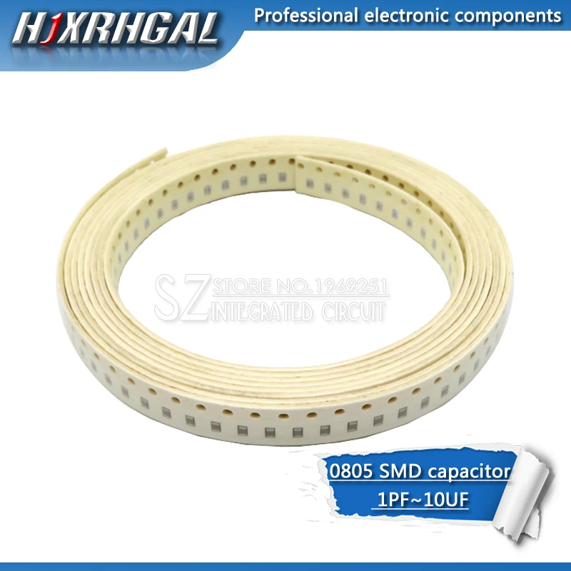 100 шт. 0805 smd конденсатор керамический 1PF 10UF 220PF 330PF 470PF 680PF 22NF 33NF 10NF 220NF 1 мкФ 2 4 7 10