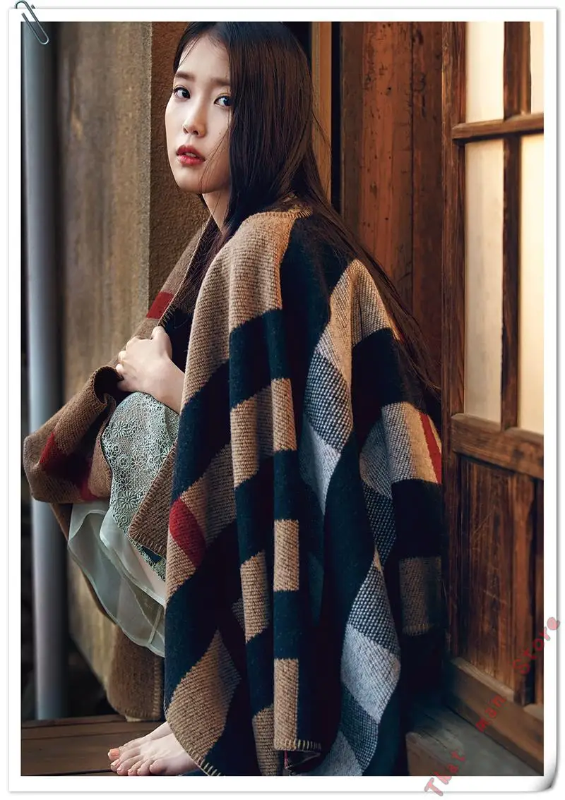 Цвет: желтый IU Lee Ji Eun Южная Корея красивая модель белая крафт-бумага плакаты декоративный настенный плакат украшение дома 42*30 см - Цвет: Цвет: желтый