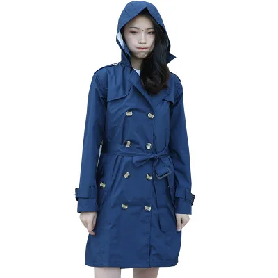 Raincoat cloak Women With Belt,Waterproof Windproof Rain Coat Ponchos Jackets Female Chubasqueros Impermeables capa de chuva