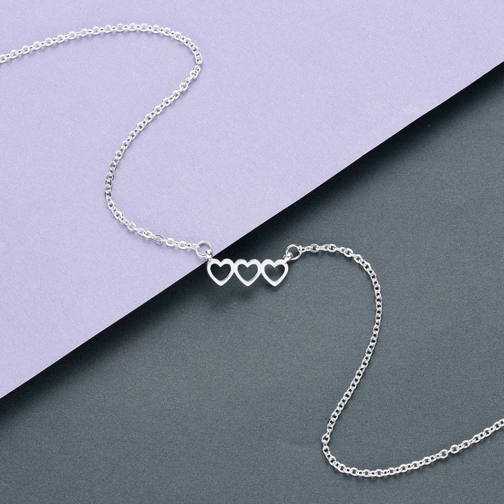 Chandler Three Heart браслеты изысканная любовь Шарм браслет для женщин девушек лучший