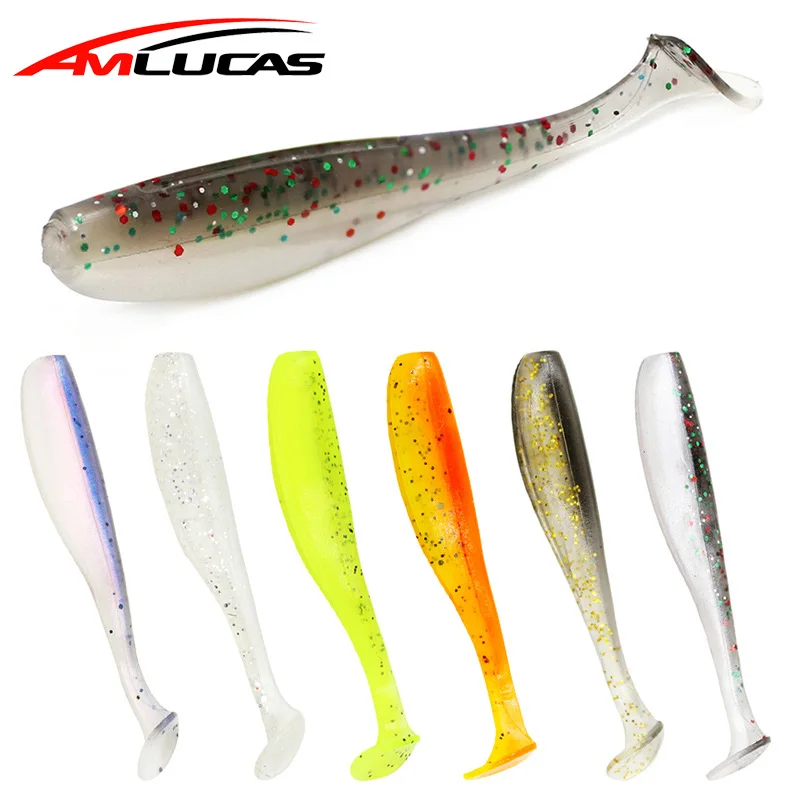 Amlucas 12 шт 65 мм 1 8g воблеры рыболовные приманки Easy Shiner от Swimbait Мягкая силиконовая