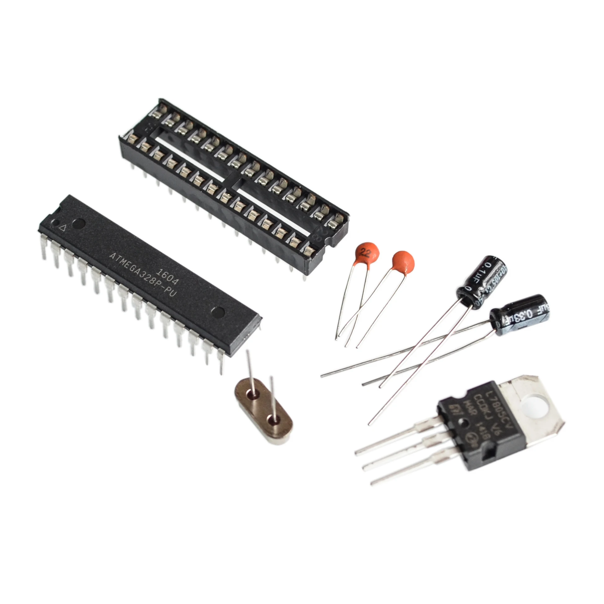 ATMEGA328P PU без Ar duino загрузчик + DIP разъем и комплект кристаллов 16 МГц|dip socket|kit kitssocket dip