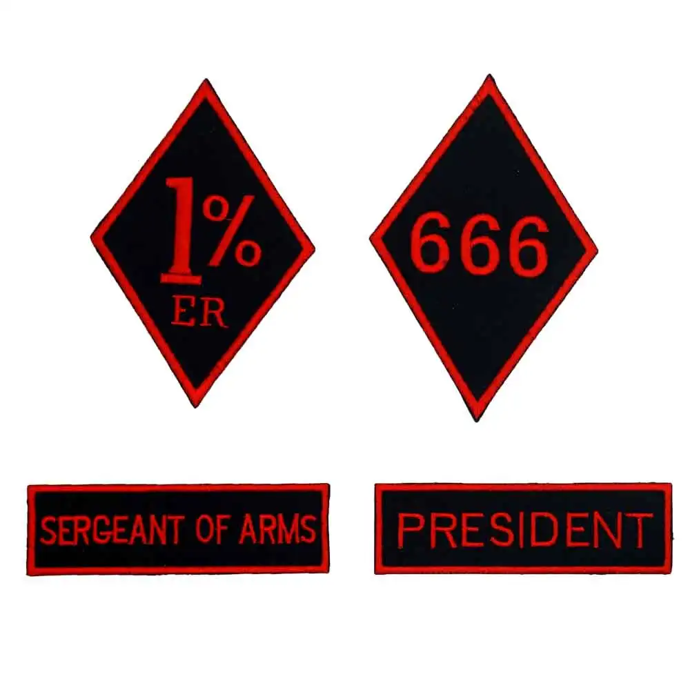 666 1% er утюгом на подложке в стиле панк с вышивкой &quotчереп водитель байкер