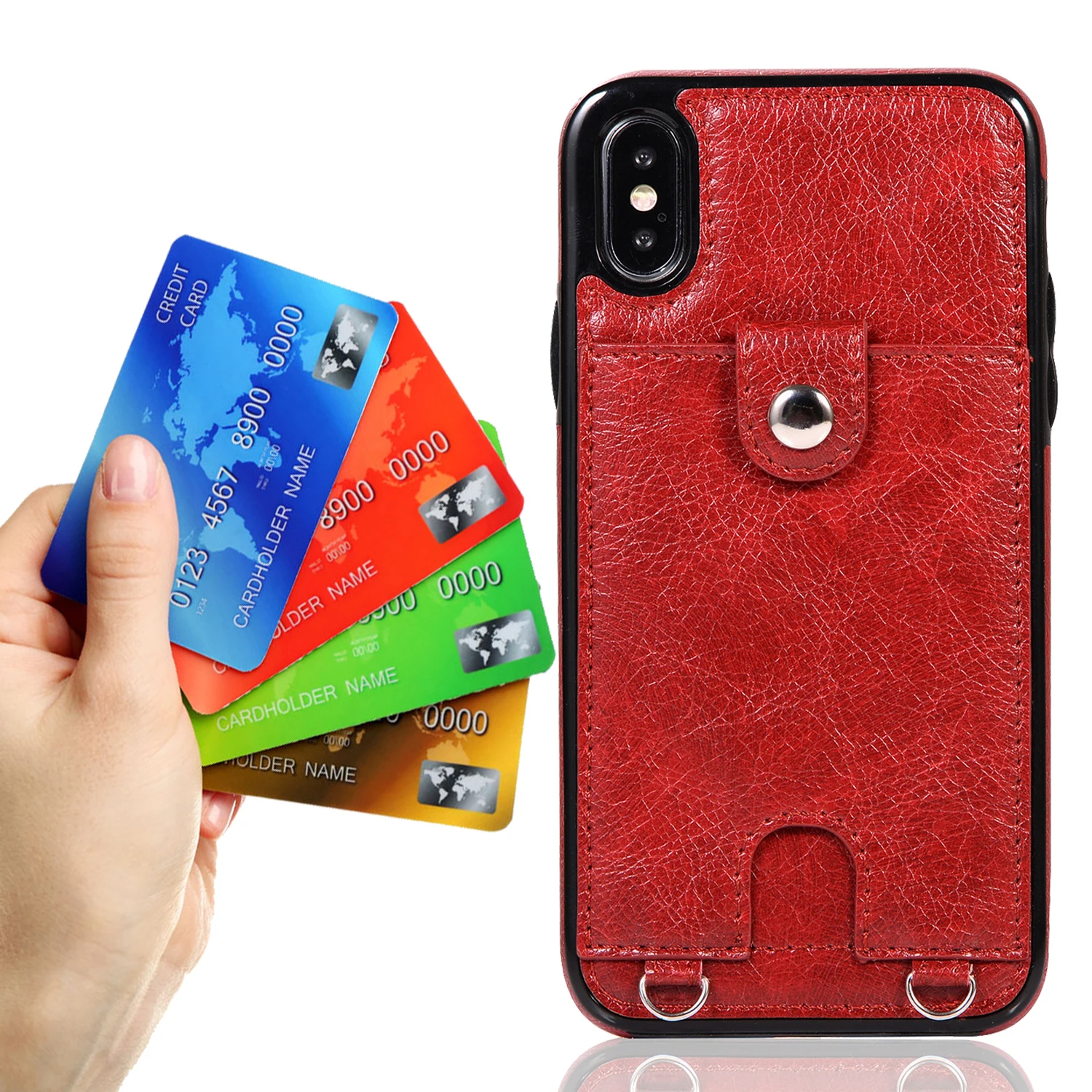 Модный чехол кошелек для iPhone XS MAX X XR 8 7 6 S Plus кожаный с карманом карт