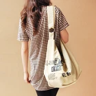 Женская Холщовая Сумка через плечо, с надписью, 2021, Брендовая женская сумка через плечо, дорожная, сумки для покупок