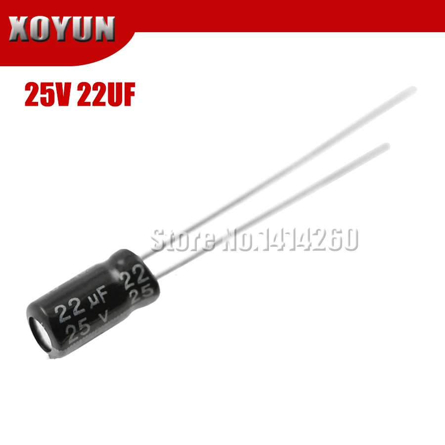 

50PCS Higt quality 25V22UF 4*7mm 22UF 25V 4*7 Electrolytic capacitor