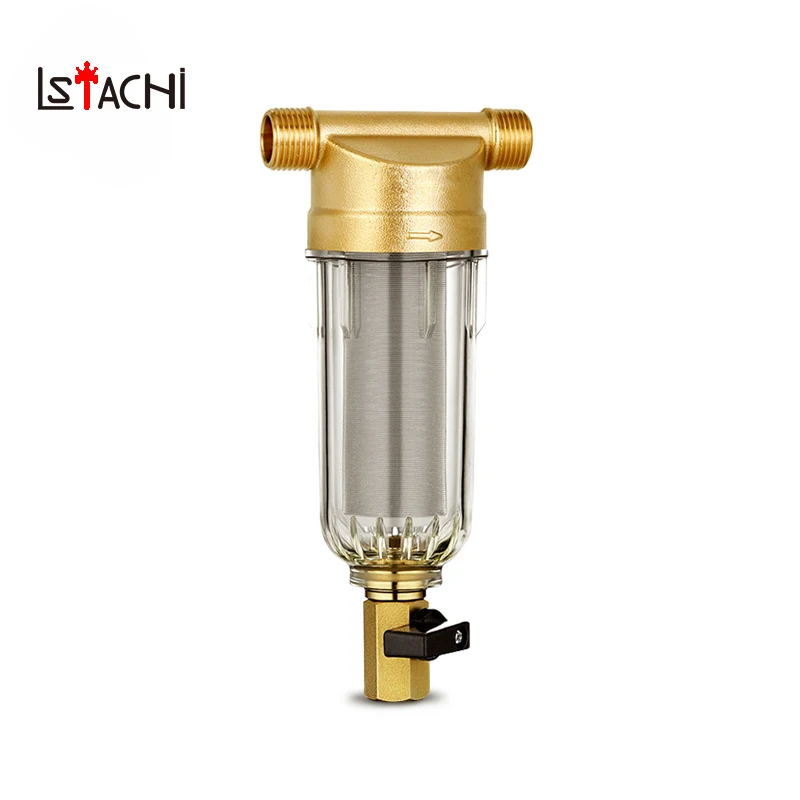 LSTACHi High Quality Pre-filter Water Filters 4 Split-mouth Copper Lead Front Purifier Backwash Remove Rust And Sediment 