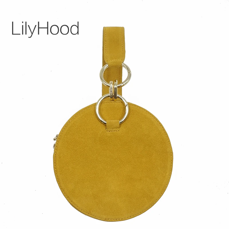 Сумка клатч LilyHood женская Модный повседневный маленький желтый Замшевый из