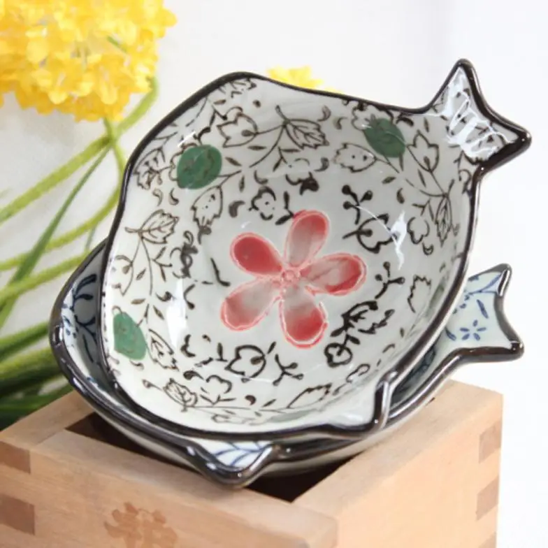 Фарфоровая керамическая посуда в форме рыбы тарелка для творчества блюдо