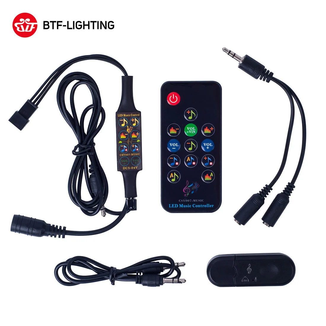 Wholesale Bluetooth Music Controller DC5-24V Infrared 13 Keys Remote WS2812B WS2811 Led Strip Matrix Panel 512 Pixels | Лампы и