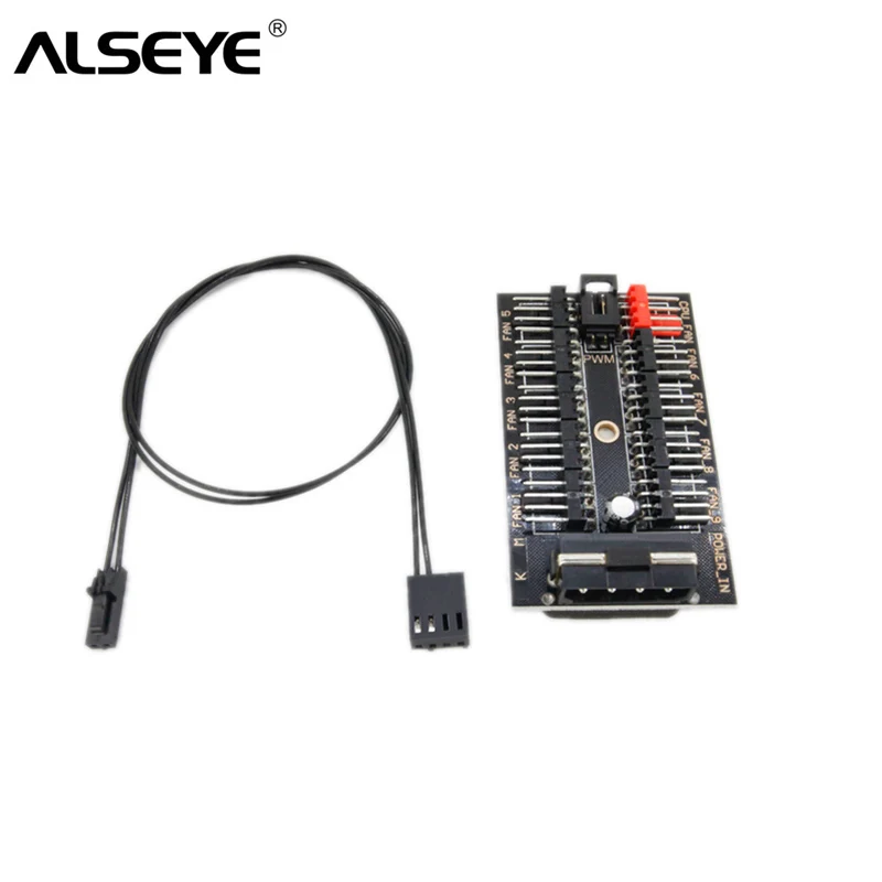 ALSEYE 4pin ШИМ кулер Концентратор для вентилятора компьютера Скорость контроллер