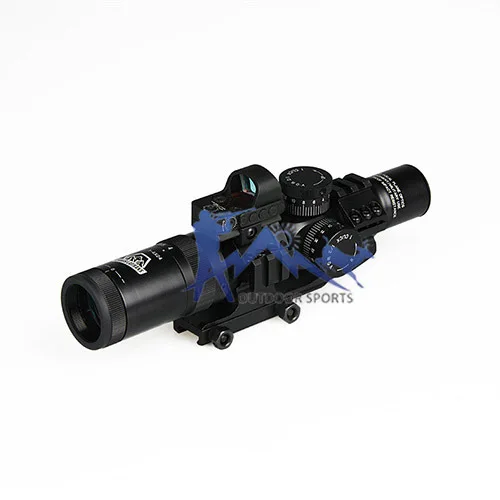 Canis Latrans Тактический 1 4x24 IRF прицел с 1X Мини red dot Сфера и сфера пузырьковый уровень