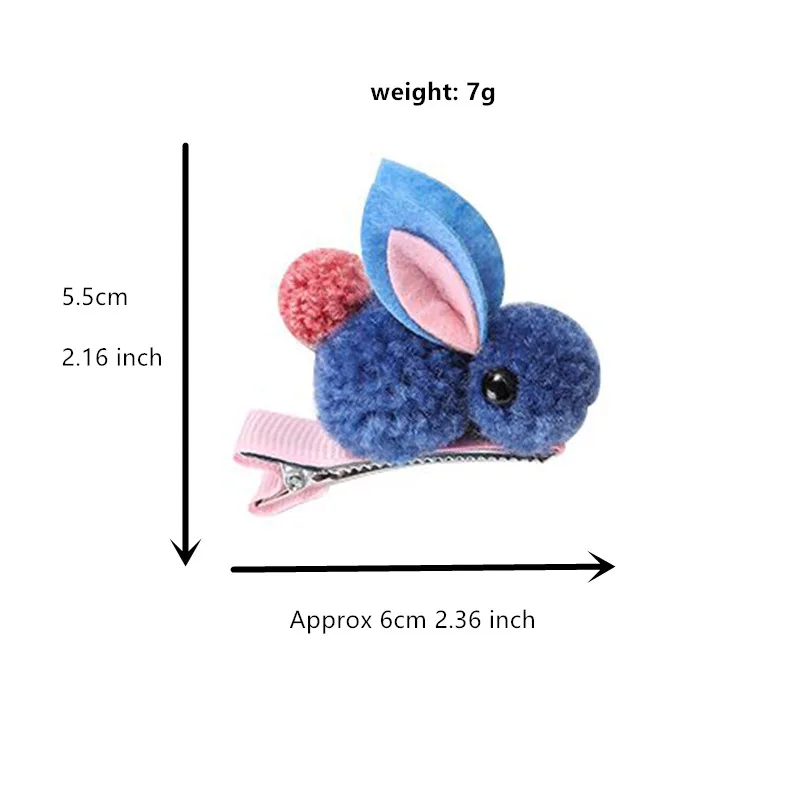 New Cute Cartoon Coral Fleece Rabbit Winter Children Elastic Hair Bands Rope Girls Hairpins For Kids Accessories | Детская одежда и