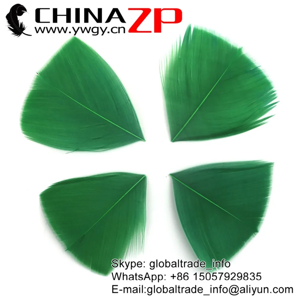 

CHINAZP Factory 3~7cm 100Pcs/lot High Quality Dyed Kelly Green Turkey Feathers Petal Trimmed Wholesale for Craft