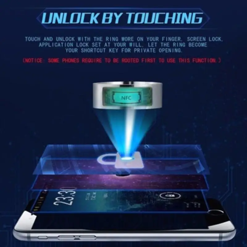 EastVita Смарт кольца Волшебный одежда NFC кольцо из нержавеющей стали цифровой для