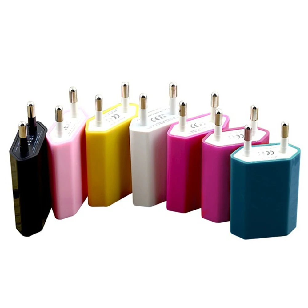 DC5V/1A мобильный телефон настенное зарядное устройство адаптер ЕС вилка USB AC100