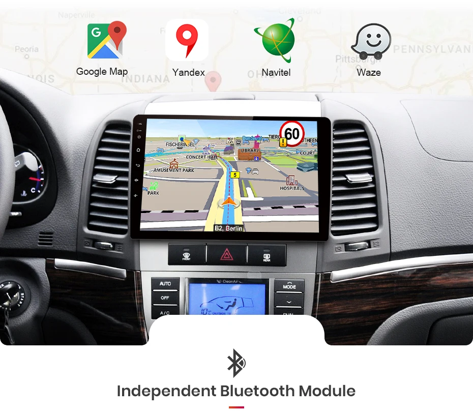 Junsun V1 pro 4G+ 64G CarPlay DSP Android 8,1 автомобильный Радио Мультимедиа Стерео Аудио плеер gps 2 Din для hyundai Santa Fe 2 2006-2012