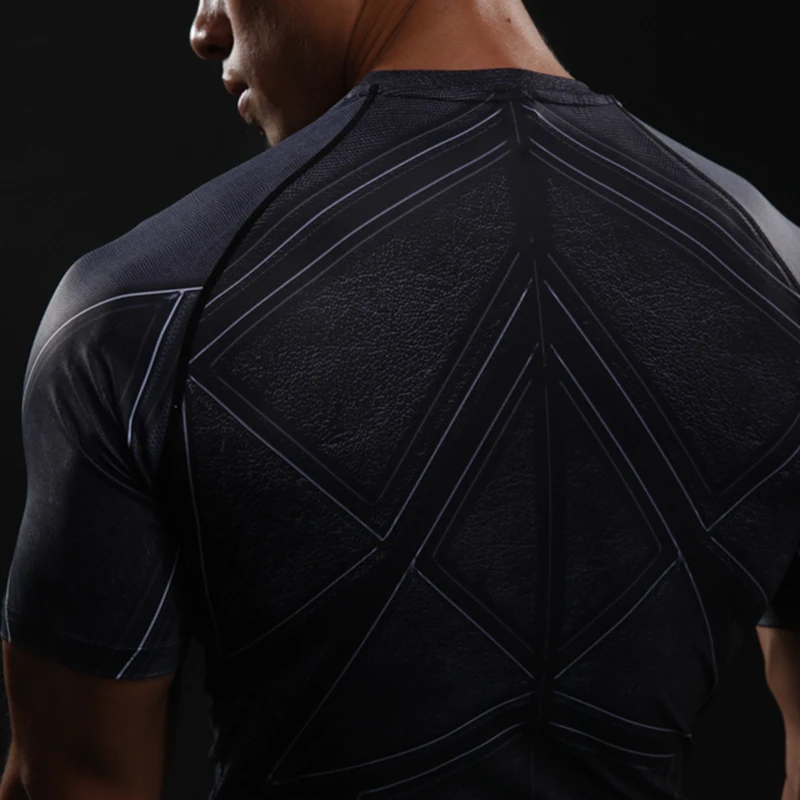 Костюм черная вспышка 3D печатных футболки мужские реглан с коротким рукавом