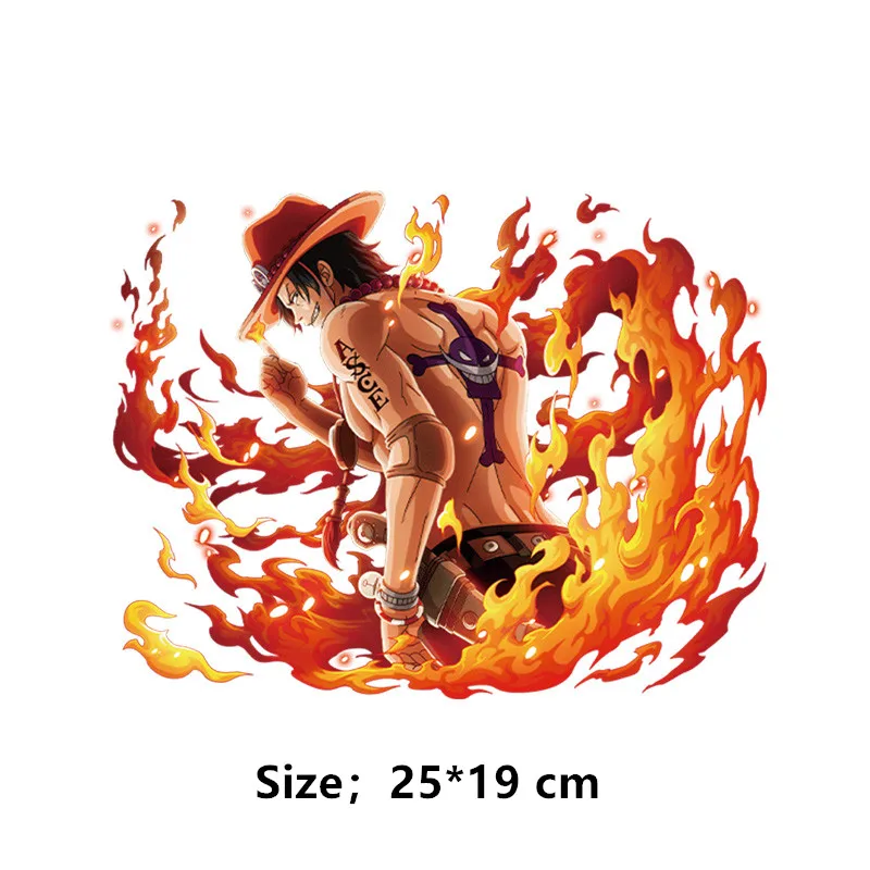 One piece Portgas · D · Ace нашивки для одежды DIY Детская футболка одежда нашивки термопереводная наклейка