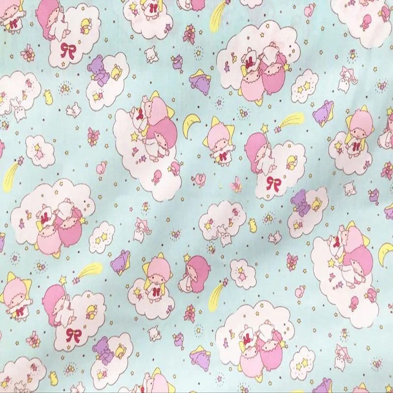 Pretty 2pcs 40x50cm Princess Angel Baby 100% cotton twill Fabric Bundle | Дом и сад