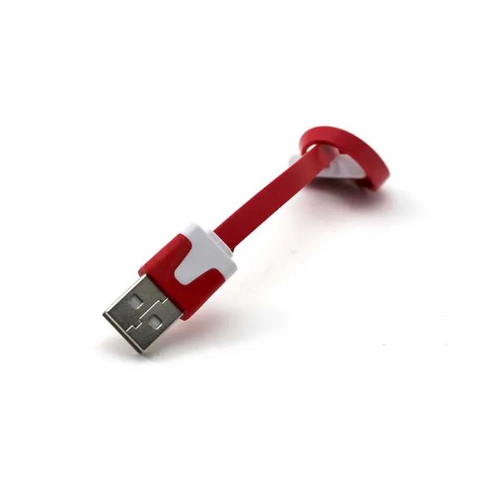 WH-1PC USB Sync Data Cord Flat Slim Charger Cable for iPhone 4 4S 4GS Red | Мобильные телефоны и аксессуары