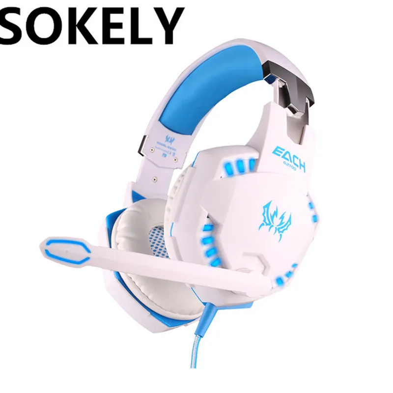 SOKELY G2100 Gaming Headset Stereo Bass шлем best наушников с вибрацией Функция/Mic/светодиодный свет