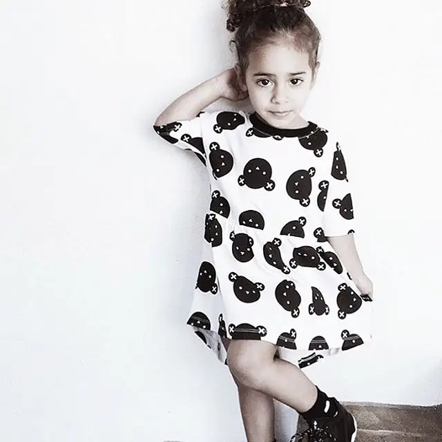 Новинка 2020 детское платье для маленьких девочек милое с мультяшным рисунком