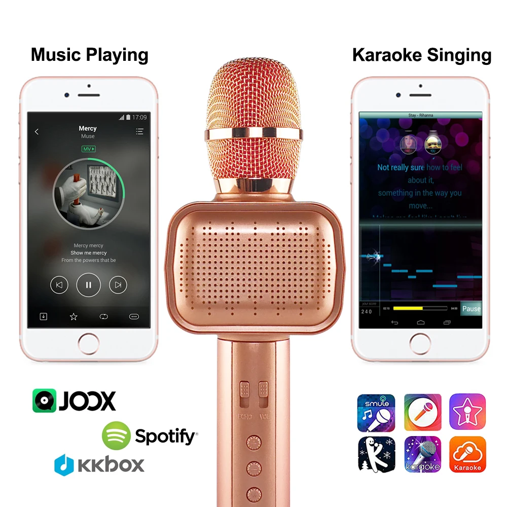 Беспроводной Bluetooth караоке микрофон динамик дома КТВ музыкальный плеер ручной с