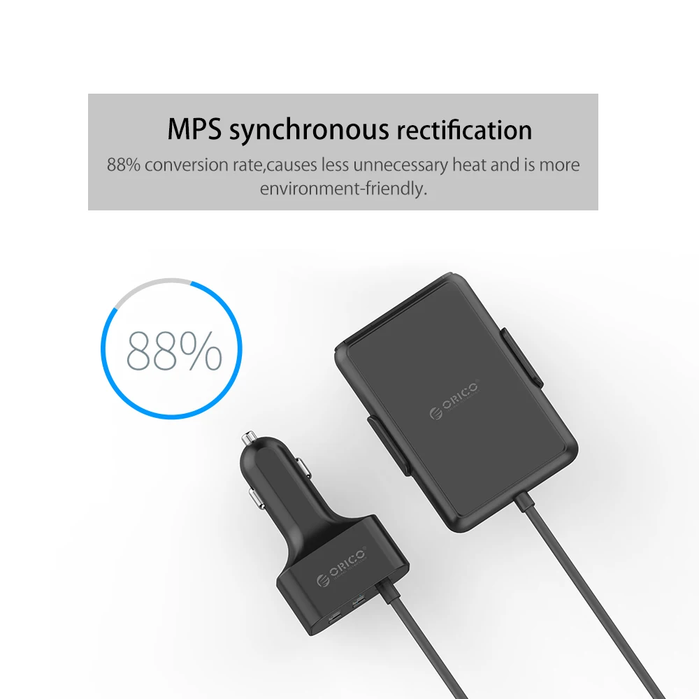 ORICO 5 портов QC3.0 USB Автомобильное зарядное устройство универсальное USB быстрое зарядное устройство 52 Вт для iPhone 7 samsung Xiaomi автомобильное зарядное устройство для телефона