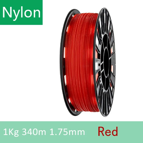 Дерево/PETG/TPU = FLEX/нейлон/TABS Филамент пластик YOUSU для 3d принтера ANET ENDER/1 кг 340 м/диаметр 1,75 мм/ из города - Цвет: NYLON red  1kg
