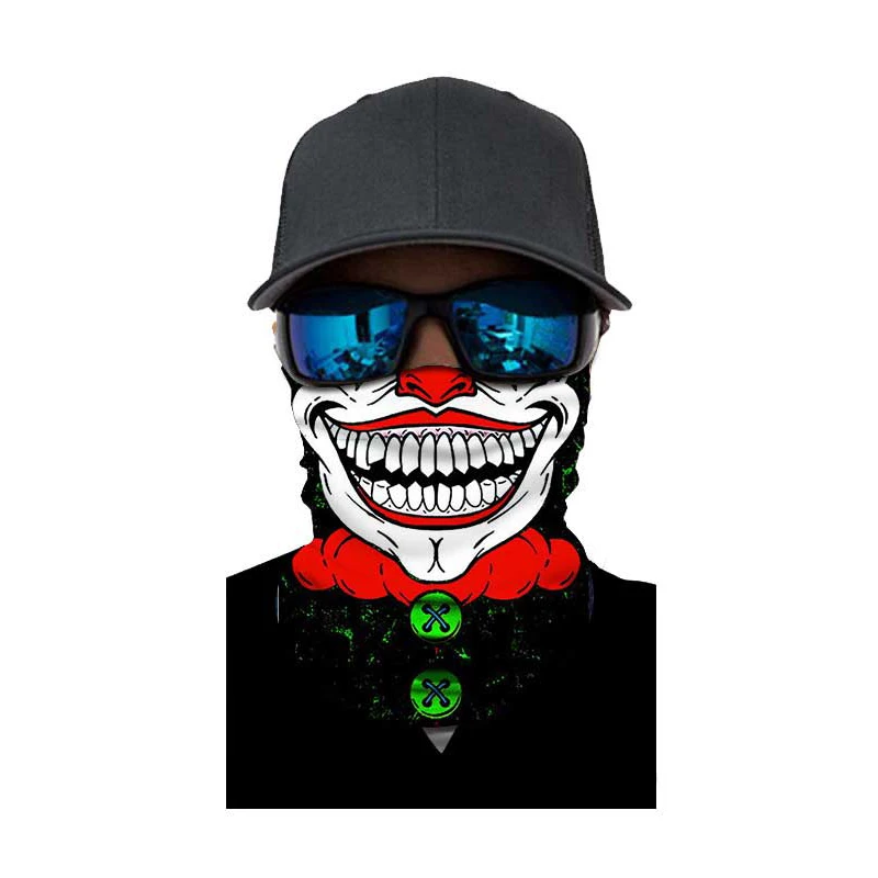 Повязка на голову с изображением клоуна Балаклава маска для лица защитой от УФ