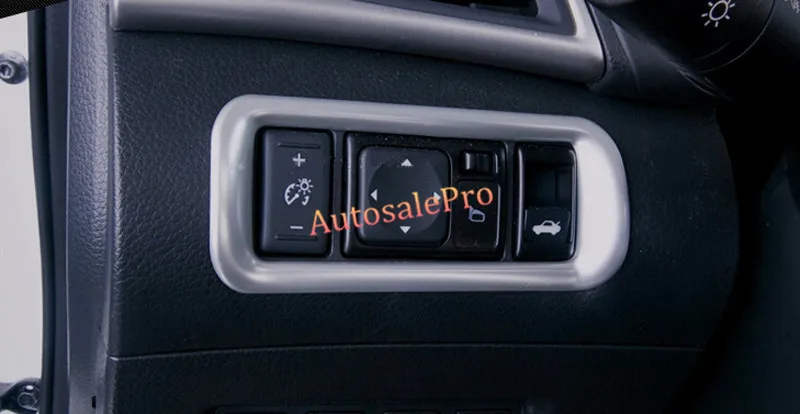 Для NISSAN SENTRA Sylphy 2012-2015 Matt ABS Хром Интерьер головной свет переключатель Рамки крышка