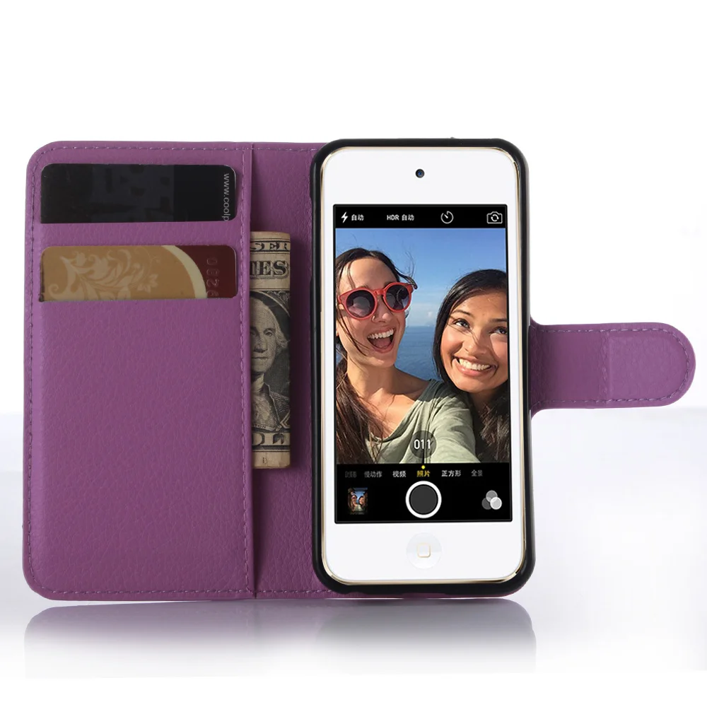 Чехол кошелек с отделением для карт чехол s Apple iPod touch 5 рисунком личи откидной